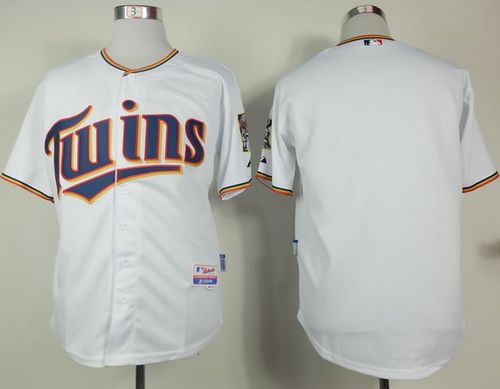 Twins Blank White Home Cool Base Stitched MLB Jersey
